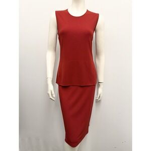 Vintage Donna Karan Signature Top & Skirt Set Red Size S M Fits Small S
